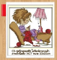 ชุดปัก ครอสติช ครอสติส cross stitch  ไม่พิมพ์ลาย ผ้าตาราง 14CT ภาพ การ์ตูน เย็บปักถักร้อย มีของในไทยจัดส่งได้เร็ว มีเก็บเงินปลายทาง