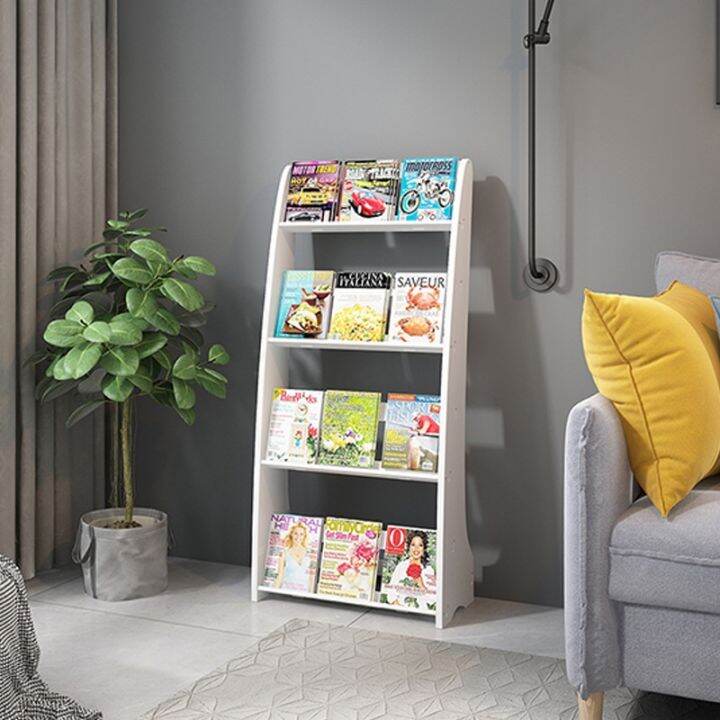 Standing rack magazine rack book stand newspaper floor shelf catalog
