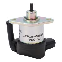 Stop Solenoid Valve Aluminum Alloy ABS Safe To Use DC12V 1C010‑60015 Shut Off Solenoid Valve Compact Structure for V1505 V3300 Valves