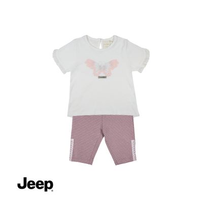 Jeep BABY GIRL 2-IN-1 เสื้อแขนสั้น และชุดขายาว สําหรับเด็กผู้หญิง 771240-776172 br