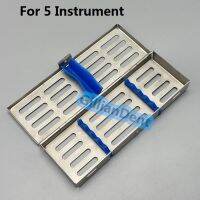 หม้อนึ่งฆ่าเชื้อทางทันตกรรมกล่องผ่าตัดสแตนเลสฆ่าเชื้อ Rack Cassette File Burs ion Tray สำหรับ5 Instrument