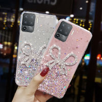 เคสสำหรับ OPPO Reno5 F เคสโทรศัพท์ลายท้องฟ้าระยิบระยับหรูหราประดับด้วยพลอยเทียมที่สวยงามผีเสื้อผู้หญิงเคสซิลิโคนนิ่มกันกระแทกฝาครอบด้านหลัง