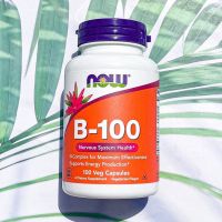 B-100 วิตามินบีรวม 100 Veg Capsules (Now Foods®) B100 วิตามินบีคอมเพล็กซ์ B-Complex