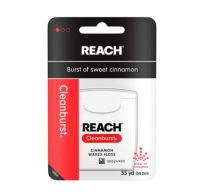 ไหมขัดฟันเคลือบแวกซ์  Reach Cleanburst Waxed Dental Floss, Oral Care, 55 Yards