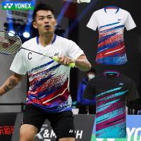 ♞ใหม่ฤดูใบไม้ผลิและฤดูร้อน YONEX Yonex ชุดทีมแข่งเสื้อระบายอากาศสำหรับทั้งหญิงและชายชุดแบดมินตันแห้งเร็ว