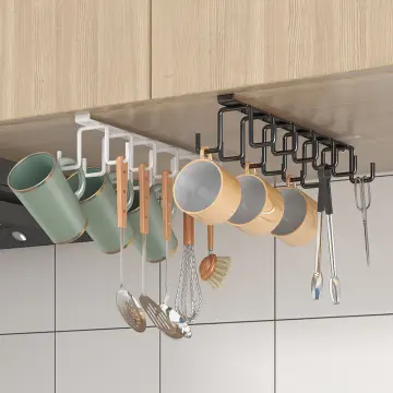 1pc Multifunctional Kitchen 6 Hook Organizer Wall Mounted For