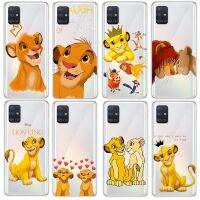 [CNIU digital accessories] Lion King Disney สำหรับ Samsung Galaxy A73 A53 A33 A72 A52 A12 A71 A51 A21S 4G 5G โปร่งใสซิลิโคนเชลล์