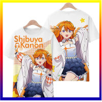 Anime Love Live Superstar 3D Printing T-shirt เสื้อยืด Kababaihan ฮาราจูกุ Street Wear แขนสั้น O Neck T-shirt เด็กขนาดใหญ่พิเศษ Y2k Top XS-5XL