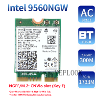 9560NGW ไร้สาย-AC 9560 9560AC 1730Mbps Wi-Fi + บลูทูธ5.0แบนด์คู่2.4G/5Ghz 1.73Gbps 802.11ac 2X2 NGFF คีย์ E M.2: การ์ดเน็ตเวิร์คสำหรับไร้สาย CNVio Win10 FRU 01AX768เท่านั้น