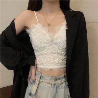 [COD] French lace camisole womens summer design sense hot girl Wenwen with the same style outside wearing top ins