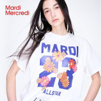 Mardi เสื้อยืดดิจิทัลอเนกประสงค์คอกลม23แขนสั้นพิมพ์ลายทรงหลวมและบางทุกวันสินค้าใหม่