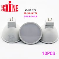 10PCS LED Spotlight MR16 GU5.3แรงดันต่ำ Acdc 12V 3W 5W 6W 7W มุมแสง120องศา Warm White Day Light LED Light โคมไฟ