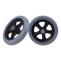 2Pcs 150mm (6") Wheelchair Wheel Accessories PP Rubber Office Chair Caster Wheels Roller Furniture Hardware