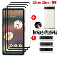 [spot goods66]กระจกนิรภัยติดกาวทั่วทั้งแผ่นสำหรับเคส Google Pixel 6A ปกป้องหน้าจอฟิล์มเลนส์6