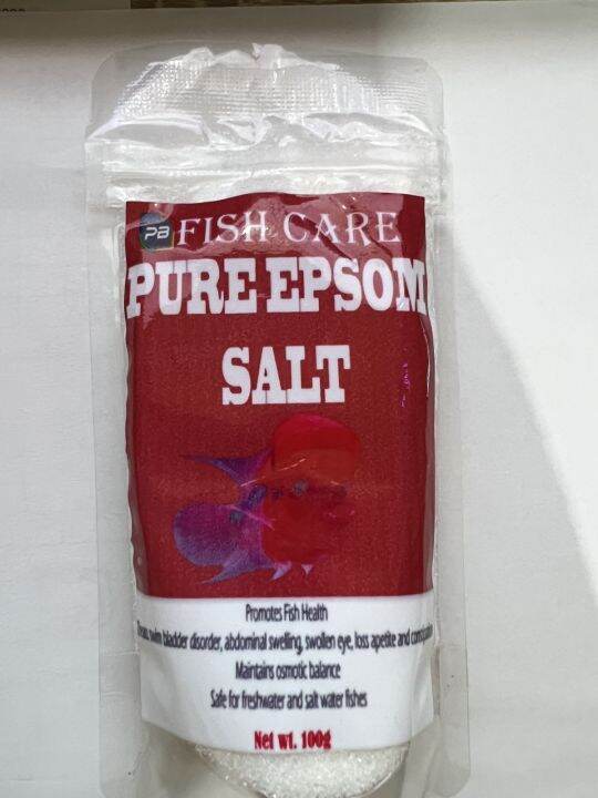 FISH CARE PURE EPSOM SALT 100g Treats Fish Swim Bladder, Abdominal