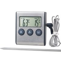 卐◄♧ Kitchen Food Thermometer Digital Probe Oven Meat Thermometer Timer for BBQ Grill Meat Food Cooking