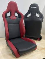 เบาะหนังขอบแดงกลางดำ RECARO เบาะแต่งงานสวย ปรับเอนนอนได้ พร้อม รางเลื่อนให้ ทรง VIP ราคาคู่และราคาต่อตัวงานไทยแท้แน่นอน