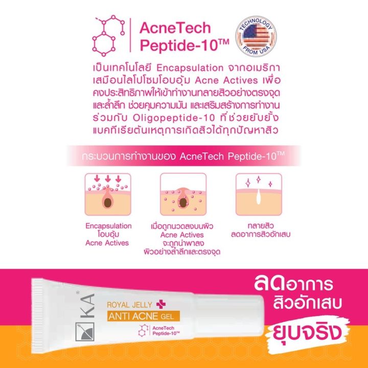 สินค้าใหม่-เจลแต้มสิวนมผึ้ง-ka-royal-jelly-anti-ance-gel-7-กรัม