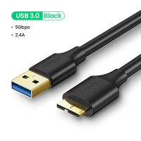 สายไมโคร Usb 3.0 Ugreen 3a ชาร์จเร็วสายเคเบิ้ลโตชิบา B สายไมโครโทรศัพท์มือถือโน้ต3สำหรับ Samsung S5สายดาต้า