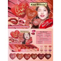 Kiss Beauty My Love ลิป ลิปจุ่ม ลิปสติก คิส บิวตี้ ลิปหัวใจ ? ลิปสติกเนื้อแมท เครื่องสําอาง สีสวยสดใสช่วยให้ริมฝีปากนุ่ม