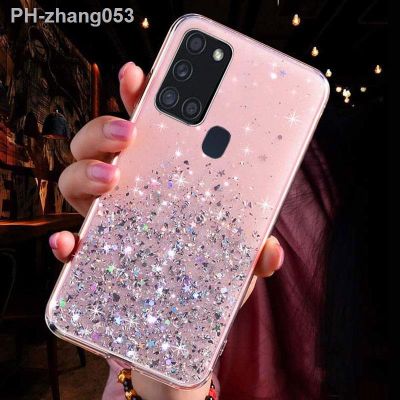 Glitter Phone Case For Samsung galaxy A21S Case Bling Cover For Samsung A21S A 21S A21 S A52 A71 A51 A50 A70 A72 A32 A12 Cases