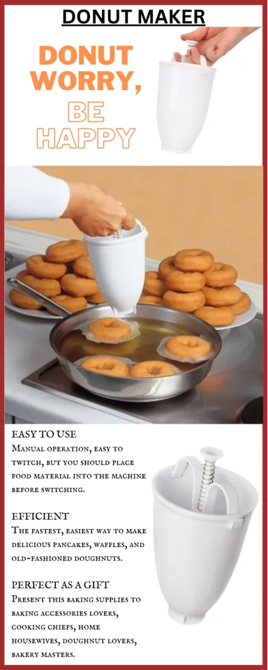 Plastic Manual Doughnut Machine Lightweight Fry Donut Maker Diy