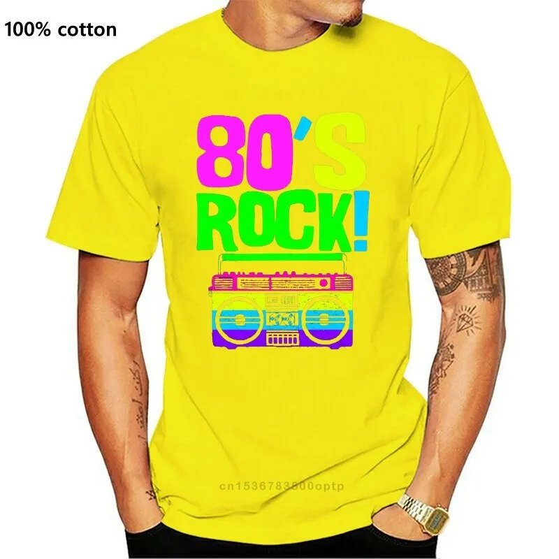2019 Fashion Men Shirt Rock Retro Neon 80S Party Wear Outfit T Shirt |  Lazada Ph
