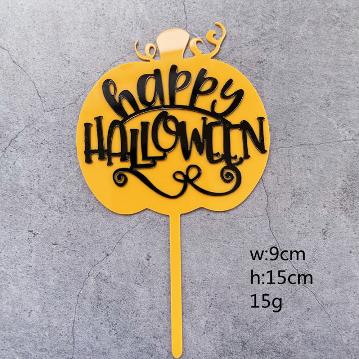 jollyboom-อะคริลิคฮาโลวีน-cupcake-toppers-happy-halloween-cake-topper-ตกแต่งปาร์ตี้ฮาโลวีนตกแต่งเค้กฮาโลวีนแม่มด-cupcake-topper-ฟักทองเค้กตกแต่ง