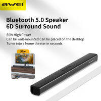 Awei Y999 Wireless Bluetooth Soundbar Speaker โฮมเธียเตอร์แบบพกพาทีวีแบบมีสาย ลำโพงเซอร์ราวด์ SoundBar สเตอริโอ HiFi Bluetooth 5.0 ลำโพงเปลือกโลหะที่หรูหราพร้อมเสียง 6