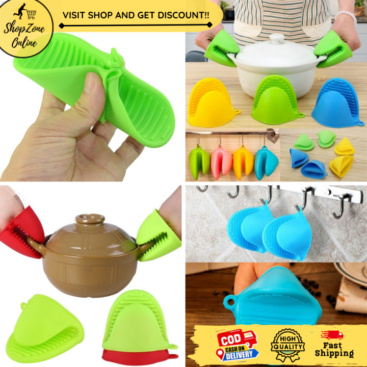 Kitchen Silicone Glove Grip Pinch Mitts Oven Mini Mitts Silicone Heat ...