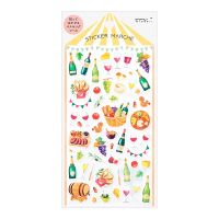 MIDORI Sticker 2491 Marche Wine (D82491006) / สติ๊กเกอร์กระดาษญี่ปุ่น ลายไวน์ แบรนด์ MIDORI จากประเทศญี่ปุ่น