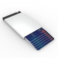 【✴COD✴】 ehun8 Goro กล่องอลูมิเนียมแบบป๊อปอัพทำจากโลหะกระเป๋าเงินใส่บัตรใส่นามบัตรและบัตรเครดิตกระเป๋าสตางค์แบบถือ Rfid