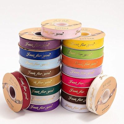 5yards 10mm 25mm Polyester Ribbon Printed JUST FOR YOU Ribbon For Handmade Romantic Gift Packaging Wedding Decoration Gift Wrapping  Bags