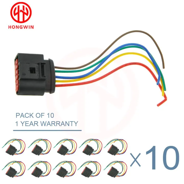 1/2/10 5 Pin MAF Mass Air Flow Sensor Connector Pigtail Harness Plug