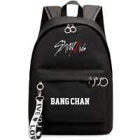 Stray Kids Jisung Woojin Korean Star Backpack School Bags Mochila Travel Bags Laptop Ribbon Ring Circle Backpack Pink Black