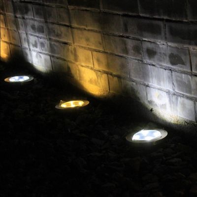 【LZ】۞  4Pcs Solar Lawn Lights IP65 Waterproof Solar Ground Lights Lâmpadas enterradas Iluminação de paisagem com sensor de luz Garden Yard Decor