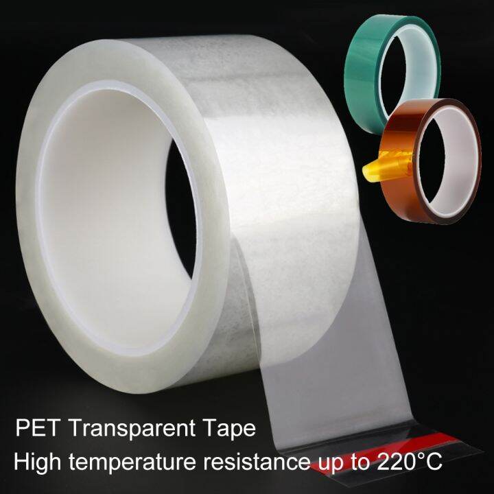 cw-temperature-resistant-transparent-pet-adhesive-tape-electroplated-baking-varnish-pcb-33m-roll