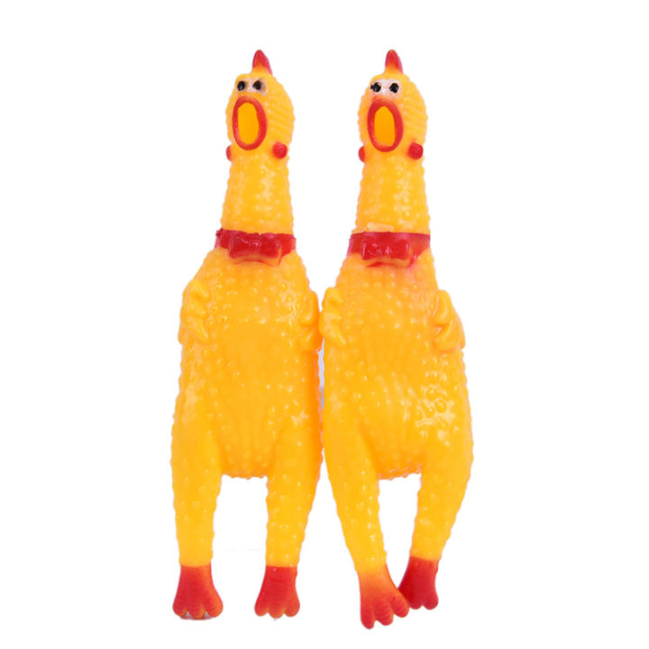 yizhuoliang-1pc-dog-gadgets-แปลกๆสีเหลืองยางไก่สัตว์เลี้ยงของเล่นแปลกใหม่กรีดร้องไก่