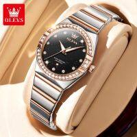 OLEVS Jam Tangan Perempuan Wanita Original Waterproof Quartz Movement Stainless Steel Luminous Women Watch Business Fashion Luxurious Romance Starry black/Pearl white Dial 9975 【BYUE】