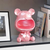 Resin Lucky Big Mouth Cat Storage Box Figurine Home Decor Sculpture Modern Art Ornamental  Candy Storage Accessories