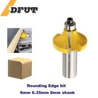 6mm / 6.35mm / 8mm Shank Rounding Edge Bit Rounding Over Router Bit พร้อมแบริ่งไม้มิลลิ่งคัตเตอร์ทังสเตนคาร์ไบด์เครื่องมือ