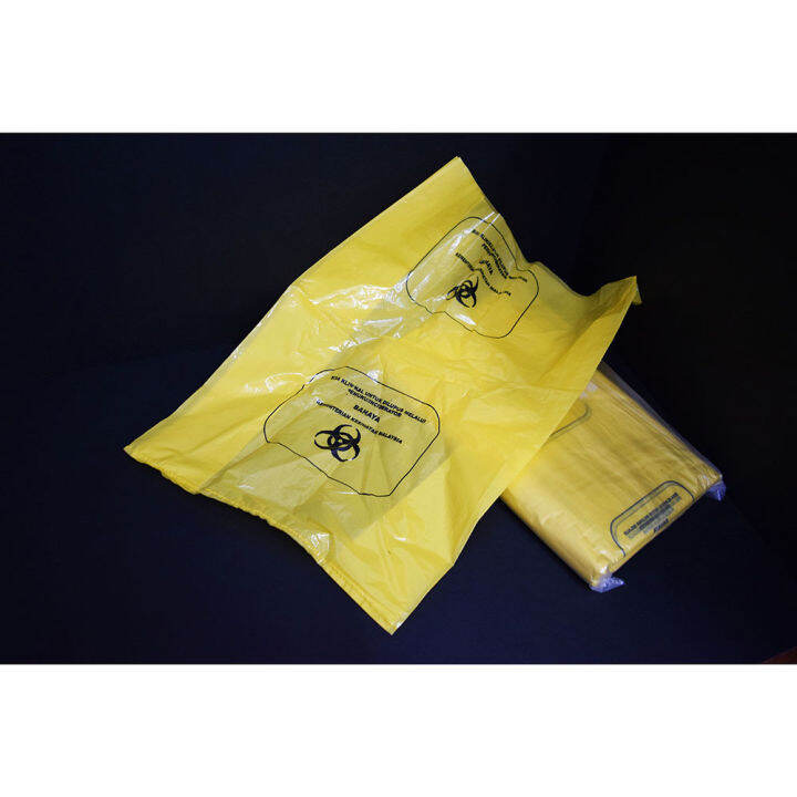 Biohazard Yellow Bag/ Clinical Waste Bag with Cable Tie, 3 Different