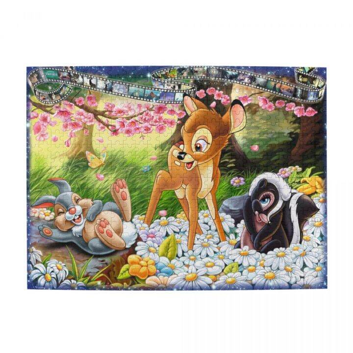 disney-collectors-editon-bambi-wooden-jigsaw-puzzle-500-pieces-educational-toy-painting-art-decor-decompression-toys-500pcs