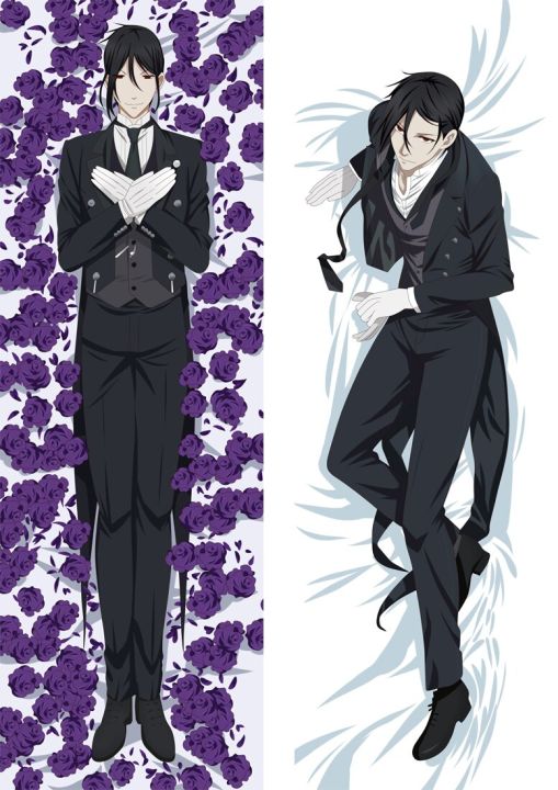 Anime Decor Pillow Case Black Butler Sebastian Michaelis Dakimakura Double Side Print Hugging