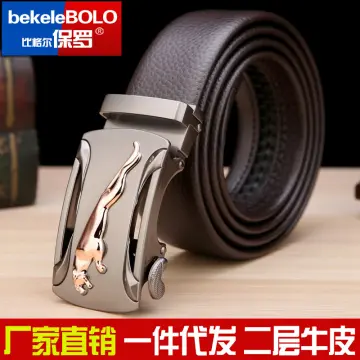 New Leather Belt Metal Automatic Buckle First Layer Cowhide