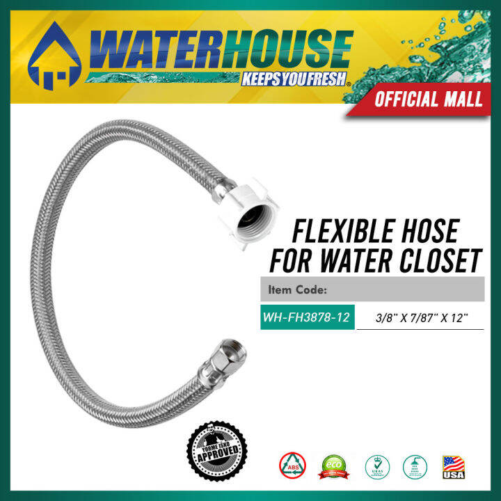 WATERHOUSE Stainless 304 Grade Flexible Hose For Water Closet 3/8" x 7/