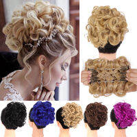 เป็นหวีขนาดใหญ่คลิปในการต่อผมหยิกชิ้นผมสังเคราะห์ Chignon Women Updo Cover Hairpiece Extension Hair Bun