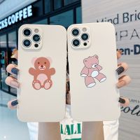 [COD] teddy bear is suitable for 12promax mobile phone case iPhone13 silicone all-inclusive 14max protective