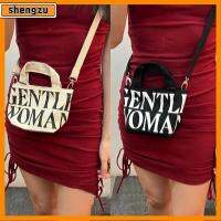 SHENGZU ผ้าใบแคนวาส กระเป๋าแบบสะพายไหล่ การพิมพ์ตัวอักษร จุได้มาก กระเป๋า Crossbody แฟชั่นสำหรับผู้หญิง กระเป๋าลิปสติกแต่งหน้า ของขวัญวันเกิดของขวัญ