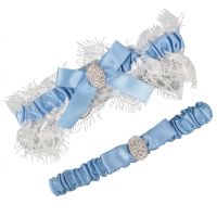 【YF】◘◈♂  Leg Garter Floral Rhinestone Bow Bridal Wedding for Bride